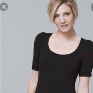WHBM ELBOW SCOOP TEE NWT